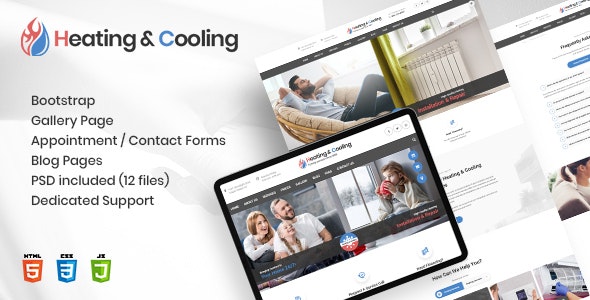 HTML theme, Heating & Air Conditioning