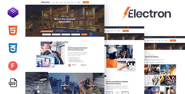 HTML theme, Electrical Services