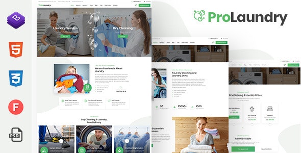 HTML theme, Laundry Services