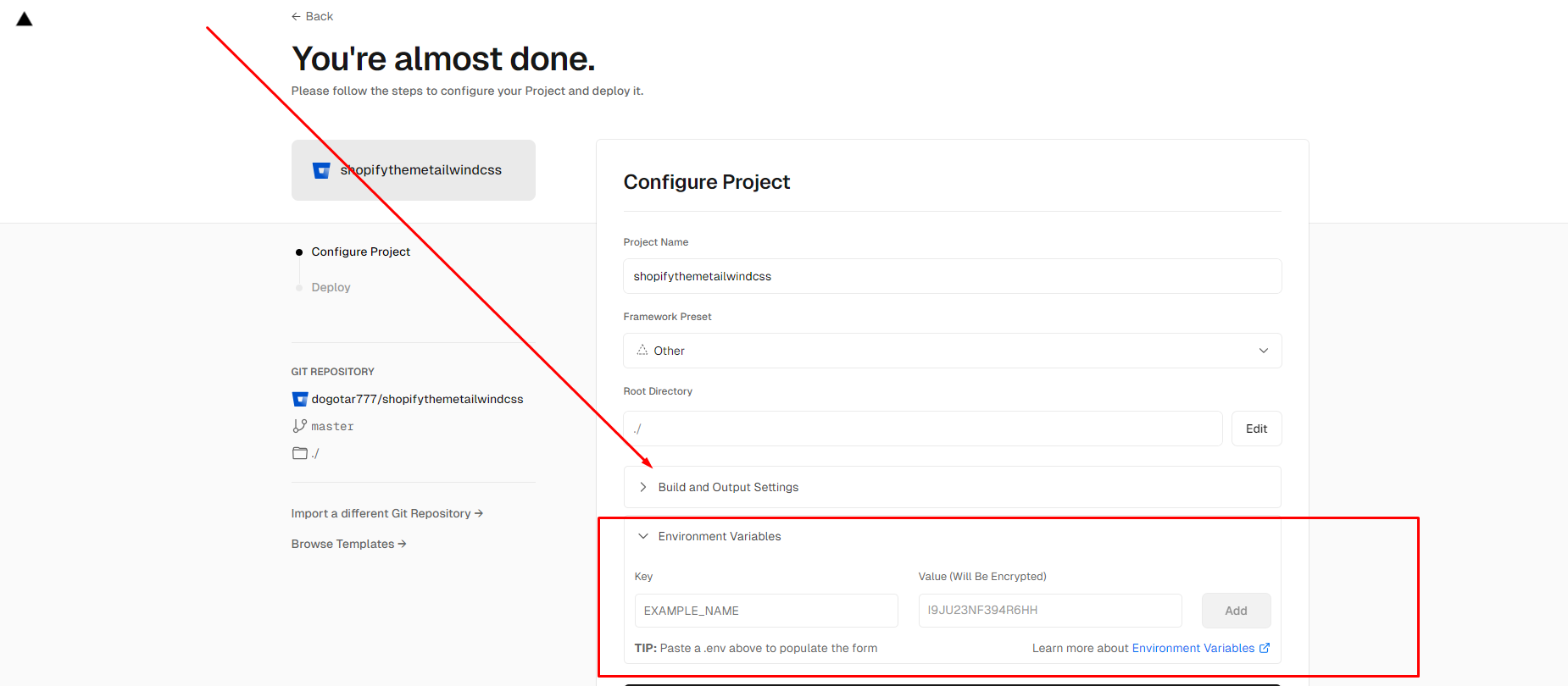 environment variable