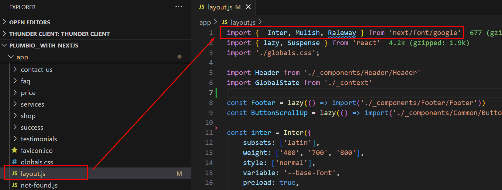 Initializing a font