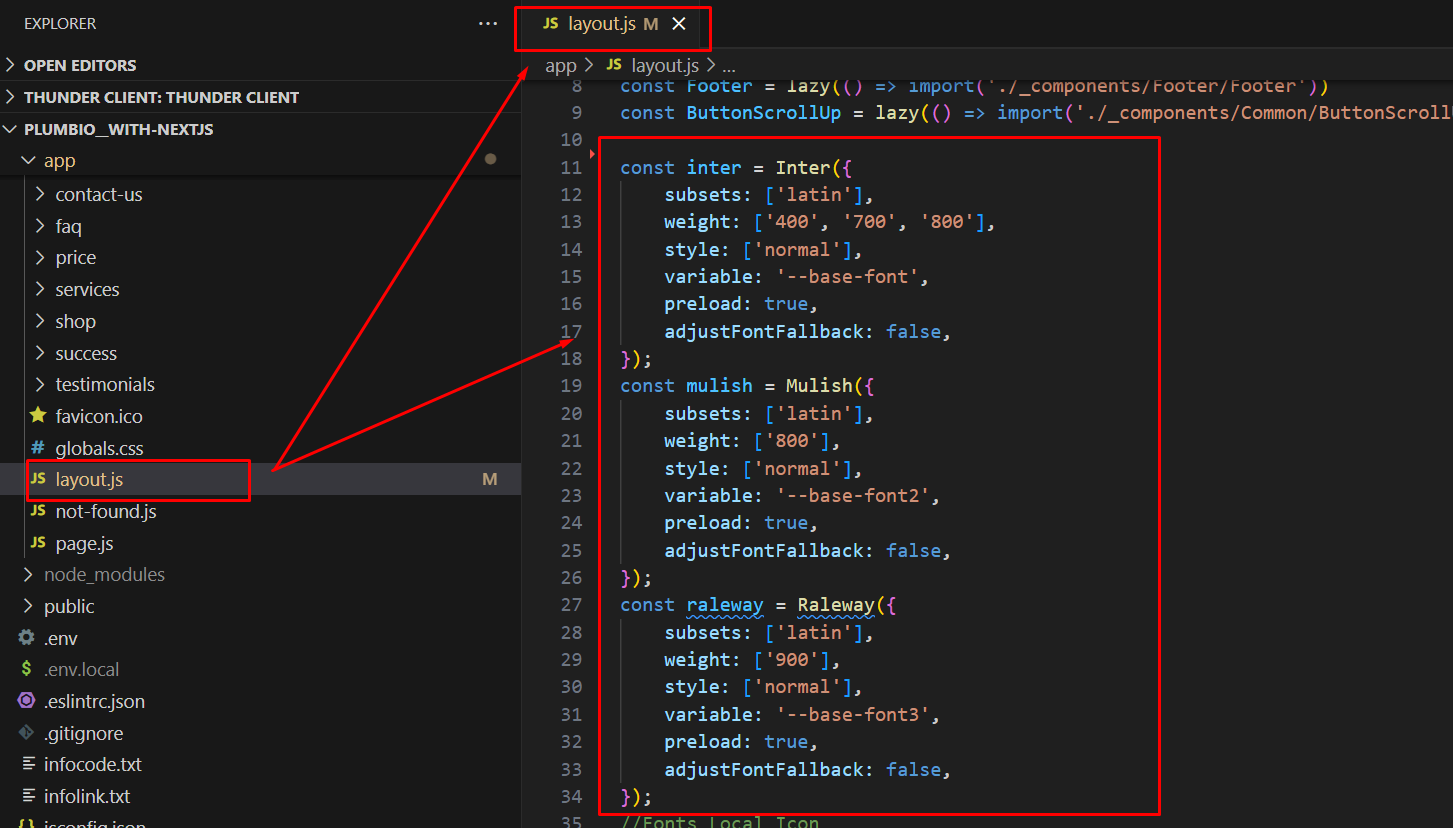 Adding font settings